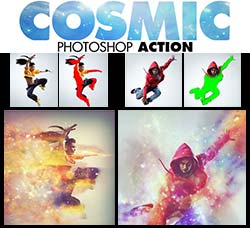 极品PS动作－宇宙星尘：Cosmic Photoshop Action